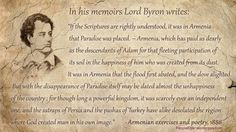 Lord Byron about Armenia being the place of Paradise More