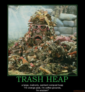 TRASH HEAP - a large, matronly, sentient compost heap “I’m orange ...