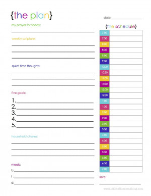 daily daily planner template a template and copies of a free printable ...