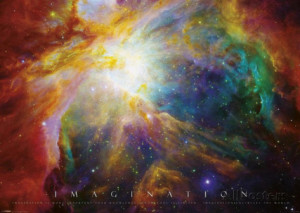 Imagination Nebula - Albert Einstein Quote Giant Poster