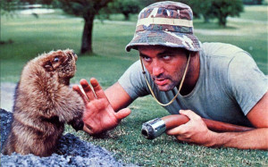 ... groundskeeper character confronts the gopher in “Caddyshack