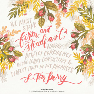 How has standing firm and steadfast, and building confidence and trust ...