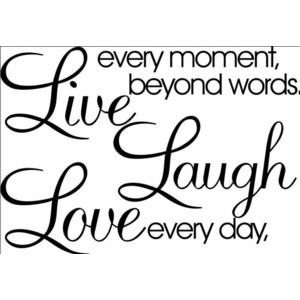 Free Shipping Live Laugh Love Wall Quote Decals,60*80cm Decorative ...