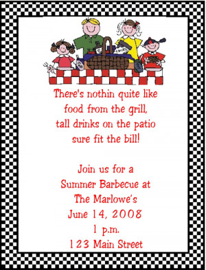 Shop our Store > Summer Barbeque Picnic Party Invitations