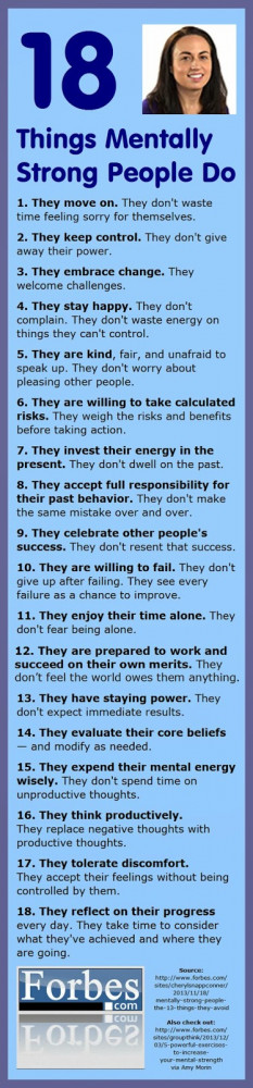 18 things mentally strong people do