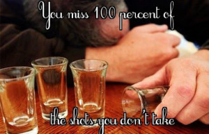 ... Night….Fitness Quotes Superimposed Over Pictures Of People Drinking