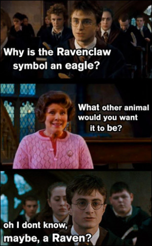 When is a raven like an eagle? When it's on the Ravenclaw house crest