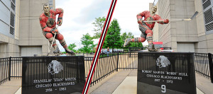 BOBBY HULL AND STAN MIKITA STATUES