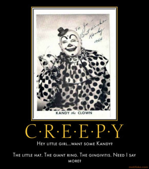 creepy demotivational poster tags why i hate clowns cubby