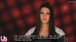 Kendall Jenner Quote (About fantasy, fight, gif, Kim Kardashian, mo...