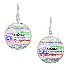 Stelena Quotes Earring Circle Charm for