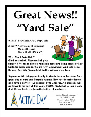 ... yard sale! We experienced the best yard sale ever and that’s due to