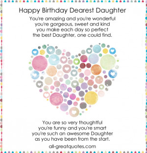 Daughter Birthday Quote Free Quotes
