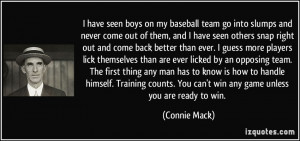 have seen boys on my baseball team go into slumps and never come out ...