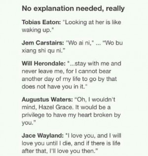 Mortal Instruments Love Quotes, Fiction Boys, Jace Quotes, Augustus ...