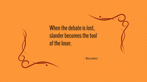 When the debate is lost... quote wallpaper