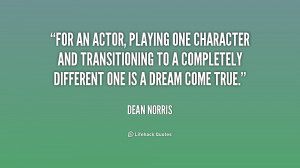 For an actor, playing one character and transitioning to a completely ...
