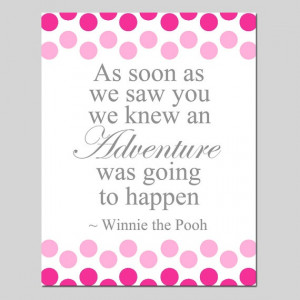Winnie The Pooh Adventure Quote 8x10 Polka Dot Mixed by Tessyla, $20 ...