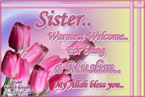 sister sisters tulipe warm warmest welcome muslim