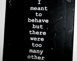 meant to Behave - Wall Art Sign - FREE SHIPPING