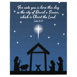 Christmas Nativity Puzzle with Bible Verse
