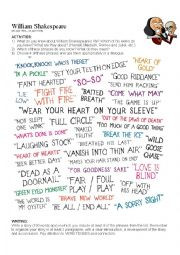 william shakespeare quotes worksheet used to discuss the meaning of ...