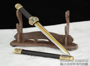 Traditional Damascus Knife Chinese Short Sword Authentic Jian Hand ...