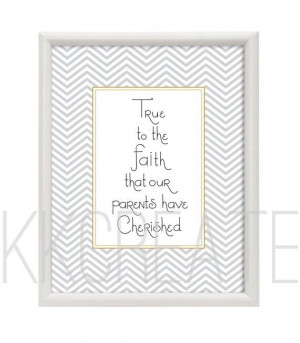 LDS True to the faith quote done in custom hand lettering