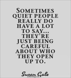Quiet people...