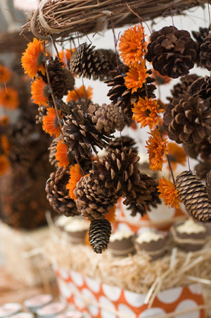 Make a Fall Pinecone Chandelier