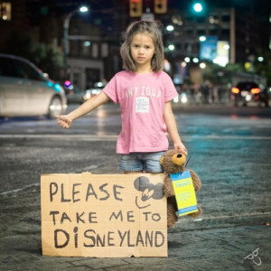... to Disneyland... I just hope that she finds what she's looking for