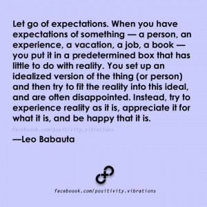 Let go of expectations