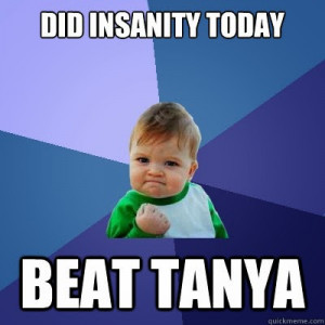 Insanity Workout Funny Room doing funny jumps and