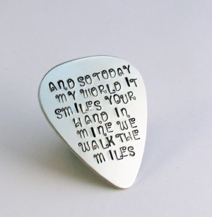 Love Quotes Guitar Pick Perfect Gift For Grooms Capture