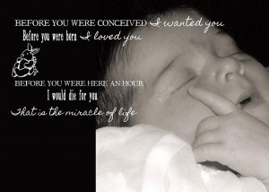 Baby Blessing Quote Photograph