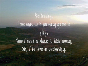yesterday the beatles picture quote