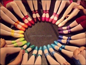 Rainbow Ballet Shoes