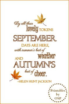 Fall Season Quotes For Kids Autumn quote free printable