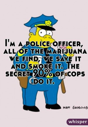 Firefighter Jokes About Cops Police officer. via whisper.