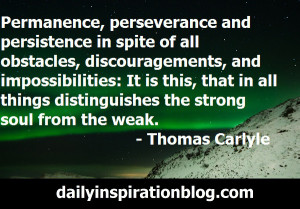 Thomas Carlyle quotes persistance quotes
