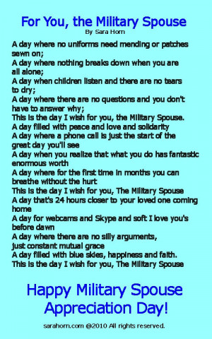 Military Spouse Appreciation Day - May 11th