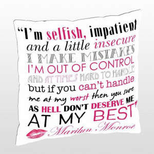Printable MARILYN MONROE Quote Artwork, Don't Deserve Me at My Best