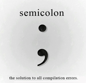 Semicolon, the solution to all