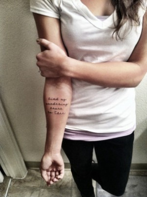 To create is to destroy” & “The Killing Moon” quote tattoos