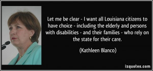 want all Louisiana citizens to have choice - including the elderly ...
