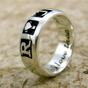 Custom Made Romeo and Juliet Wedding or Commitment Ring in Sterling ...