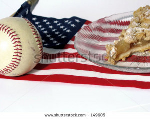 Baseball - as American as apple pie - stock photo