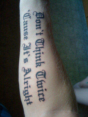 bob dylan tattoo by peteycrack d36bui7 Bob Dylan Tattoo Quotes