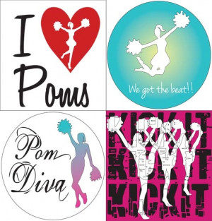 Poms Quotes Sticker Sheet
