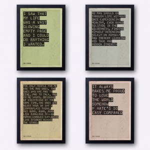 Jack Kerouac Collection- 4 x Quote posters - beat generation, big sur ...